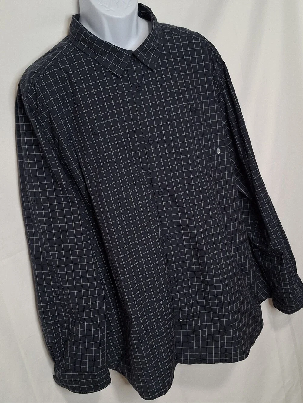 The North Face Classic Men’s Long-Sleeve Windowpane Button-Up Shirt XXL